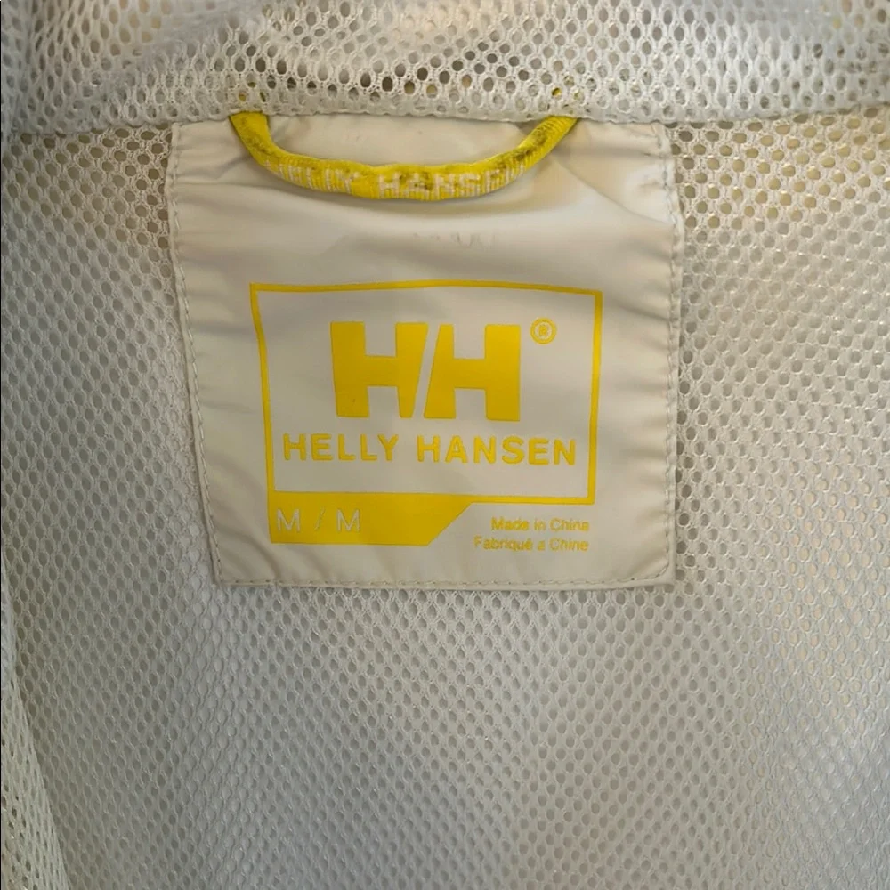 Helly Hansen Cream and Yellow Waterproof Jacket with Mesh Lining - Picture 3 of 5